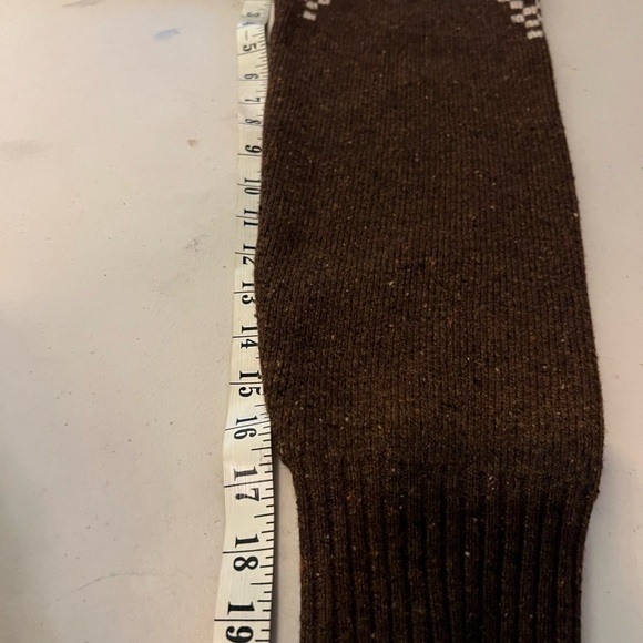 Bridge & Burn Men's Geometric Pattern Cardigan in Brown and Cream - Picture 9 of 9